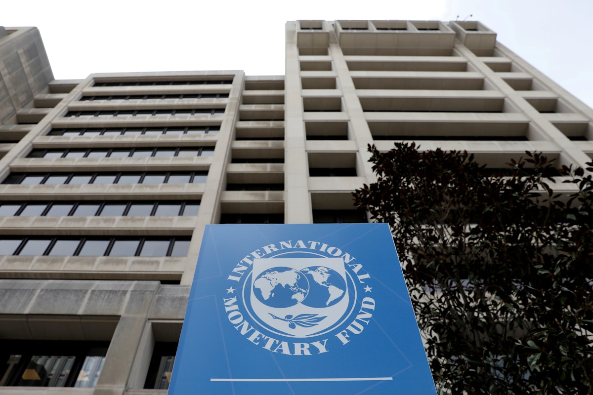 FILE PHOTO: The International Monetary Fund (IMF) headquarters building is seen ahead of the IMF/World Bank spring meetings in Washington - REUTERS