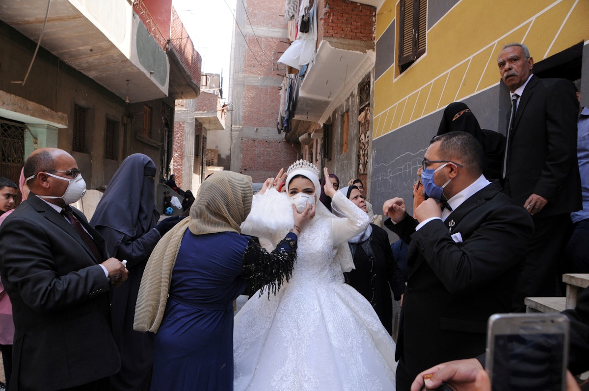 Wedding ceremony during the spread of the coronavirus disease (COVID-19) in Cairo - REUTERS